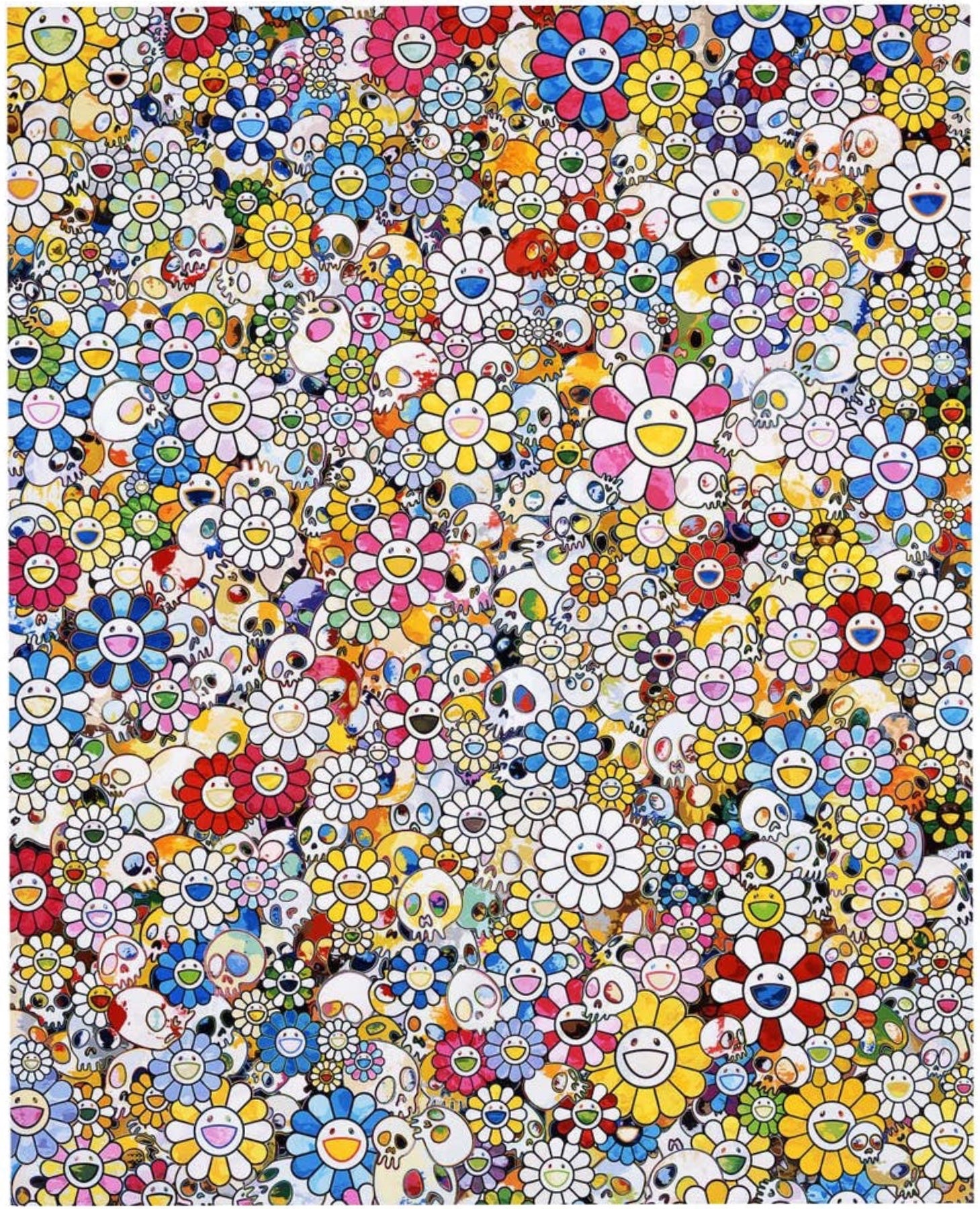 サーカス村上隆 ポスター Skulls & Flowers Multicolor